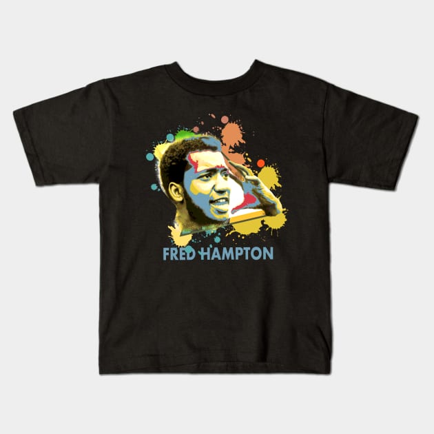 Fred Hampton Kids T-Shirt by Creation Cartoon